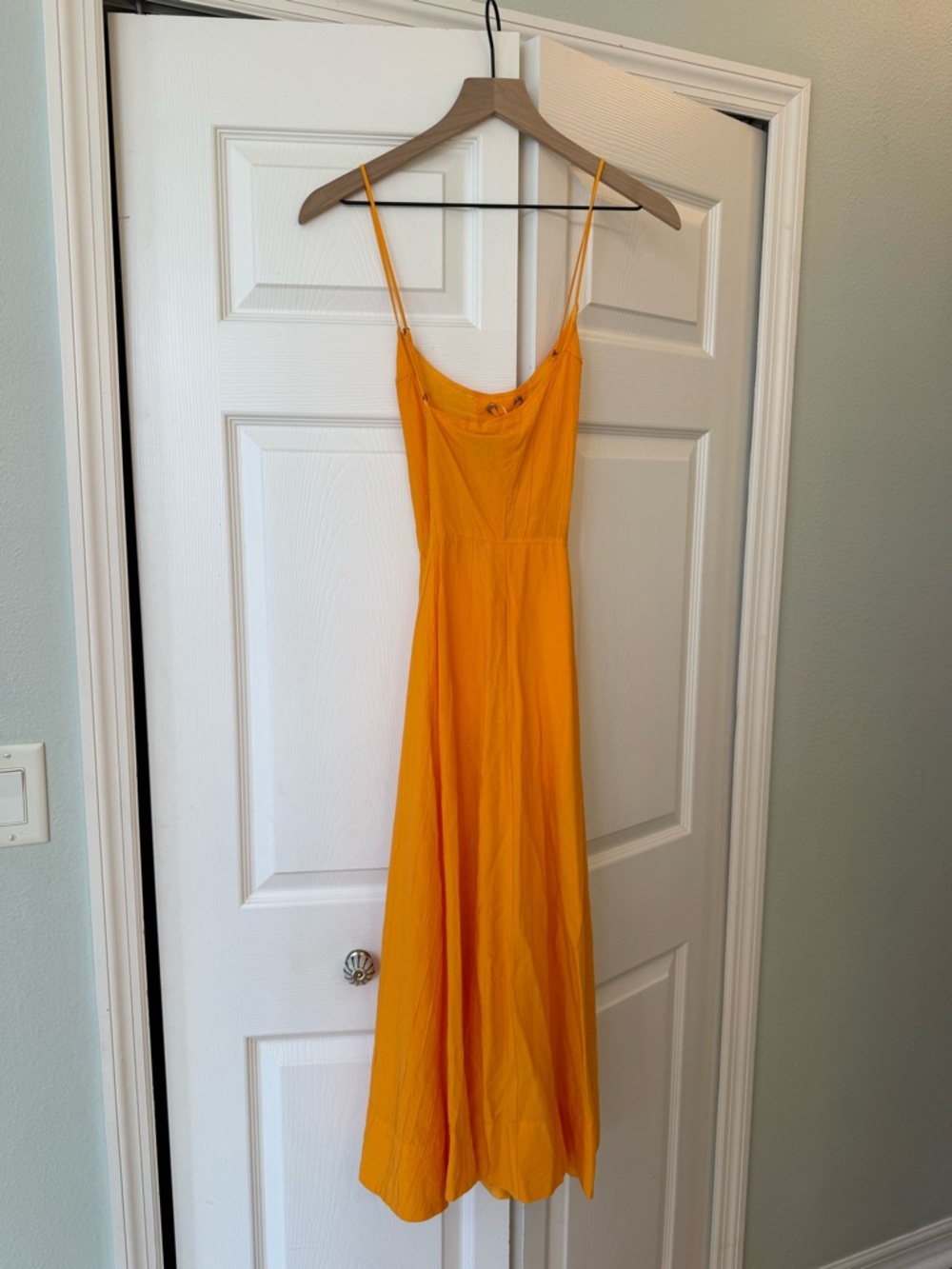 Anthropologie Maeve Orange Lace-Up Midi Dress NWT S - Picture 10 of 12